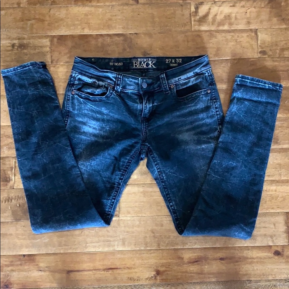 Buckle Black skinny jeans